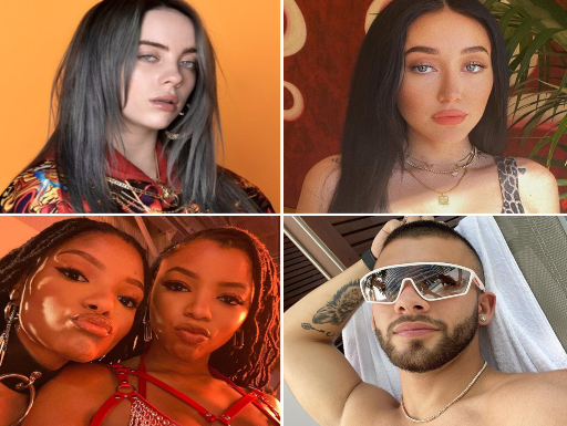 Billie Eilish, Chloe x Halle, Manuel Turizo e Noah Cyrus estão na lista de artistas mais bem sucedidos com menos de 21 anos