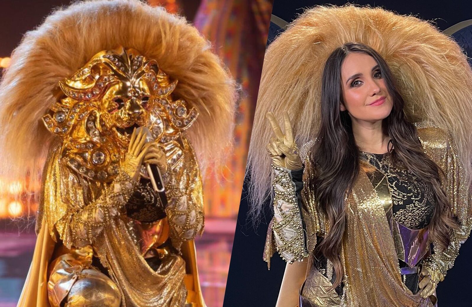 Dulce María é revelada a leoa do programa The Masked Singer México!